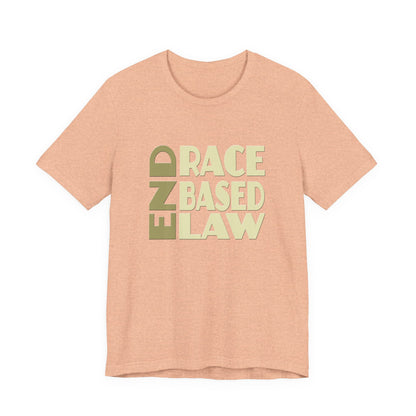 END RACE BASED LAW Beige T-Shirt Short Sleeve
