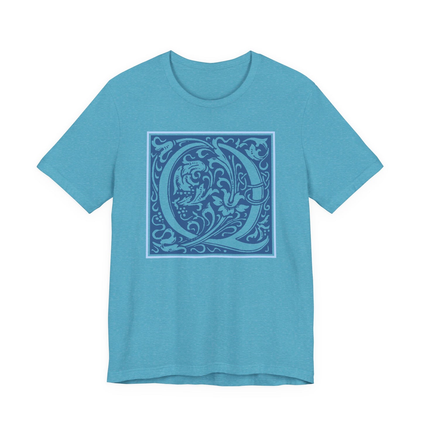 Q Scroll Blue T-Shirt Short Sleeve