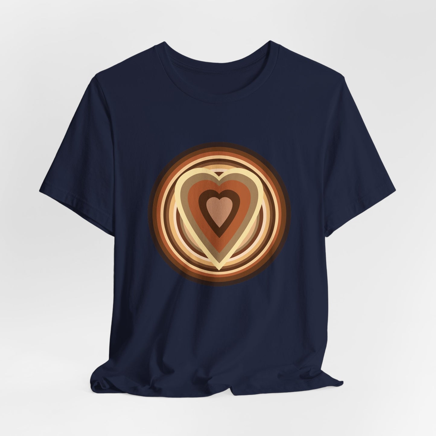 Beige Power Hearts T-Shirt Short Sleeve
