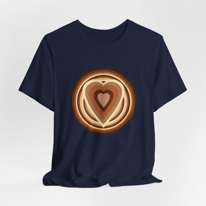 Beige Power Hearts T-Shirt Short Sleeve