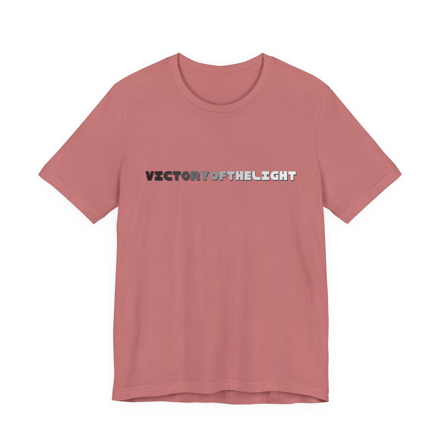Victory Of The Light Grey Banner T-Shirt Short Sleeve