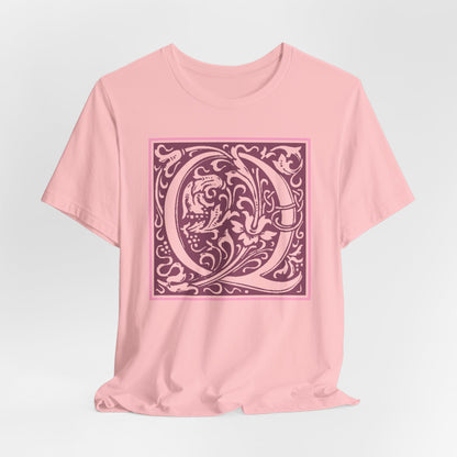Q Scroll Wine T-Shirt Short Sleeve