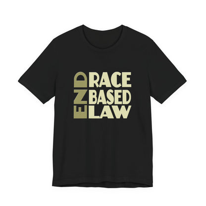 END RACE BASED LAW Beige T-Shirt Short Sleeve