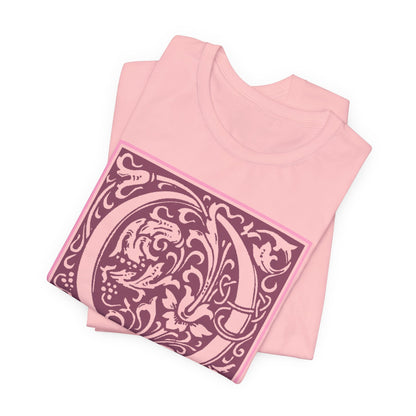 Q Scroll Wine T-Shirt Short Sleeve