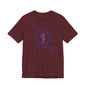 Q Purple Flower T-Shirt Short Sleeve