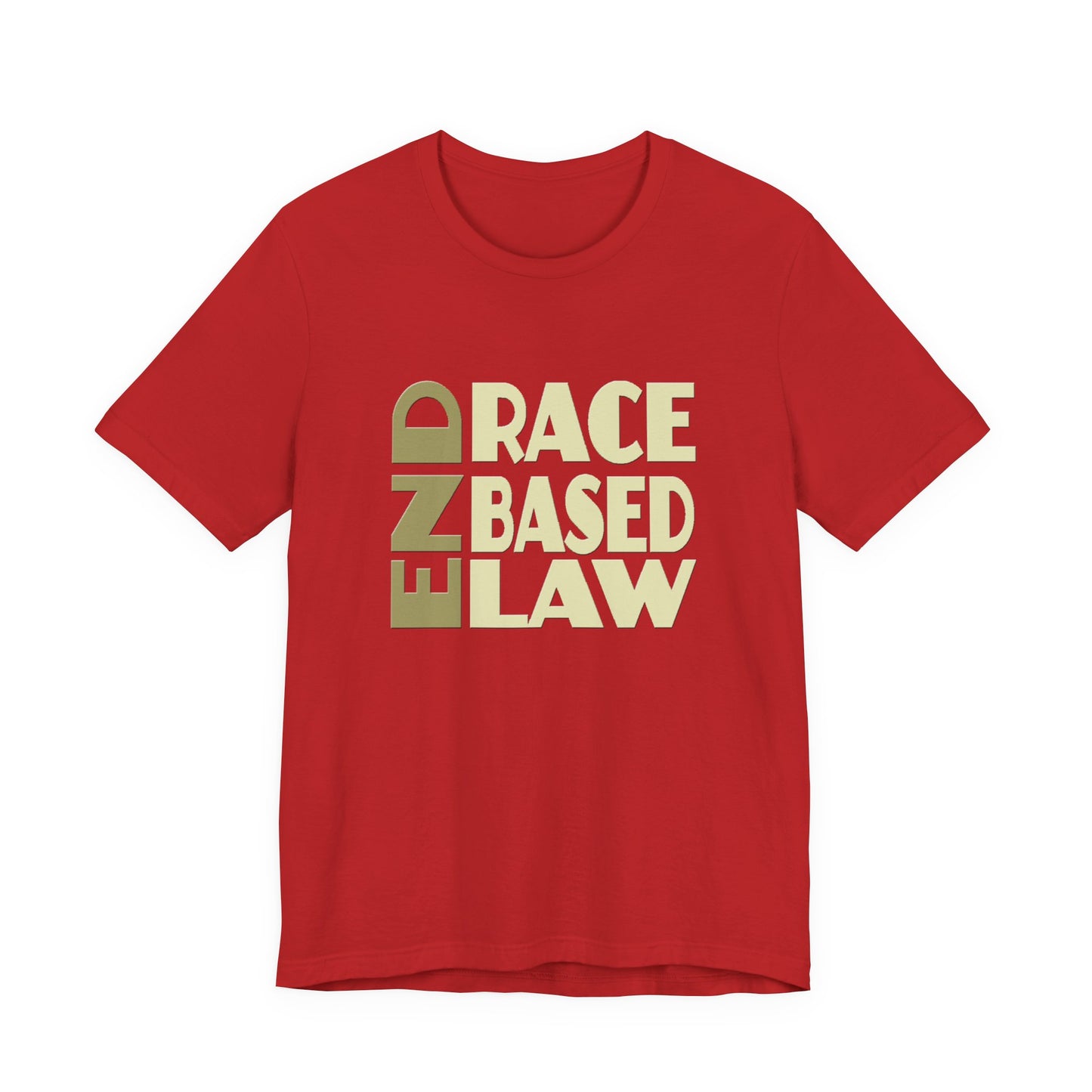 END RACE BASED LAW Beige T-Shirt Short Sleeve