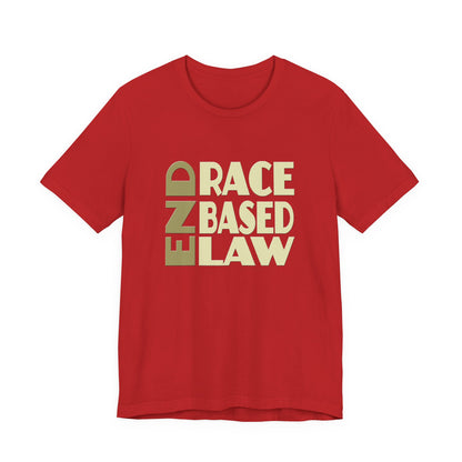 END RACE BASED LAW Beige T-Shirt Short Sleeve