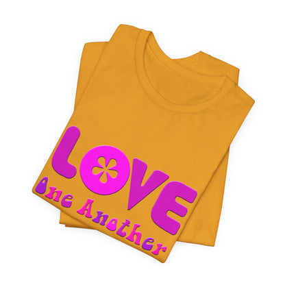 Love One Another Pink T-Shirt Short Sleeve