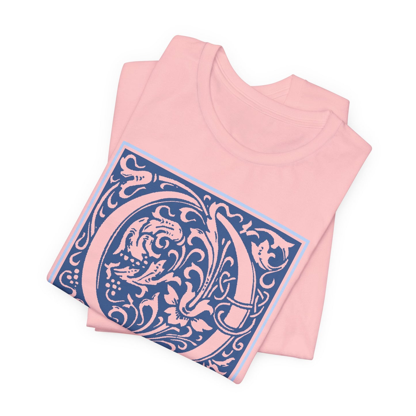 Q Scroll Blue T-Shirt Short Sleeve