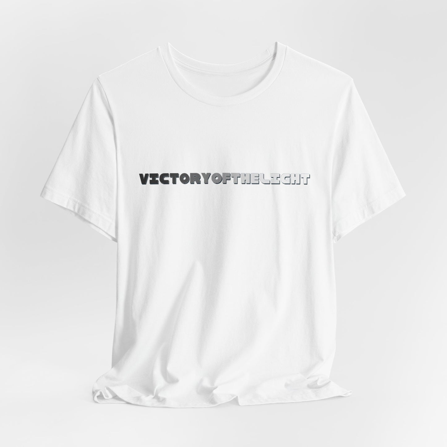 Victory Of The Light Grey Banner T-Shirt Short Sleeve