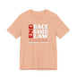 END RACE BASED LAW Canada Red White T-Shirt Short Sleeve