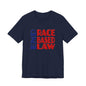 END RACE BASED LAW Blue Red T-Shirt Short Sleeve
