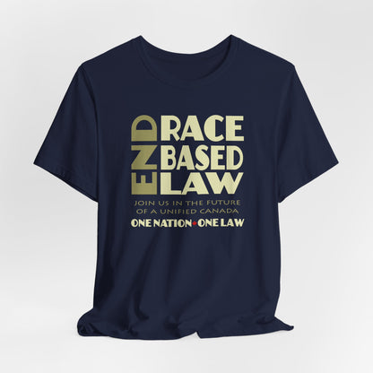 END RACE BASED LAW Canada Beige T-Shirt Short Sleeve