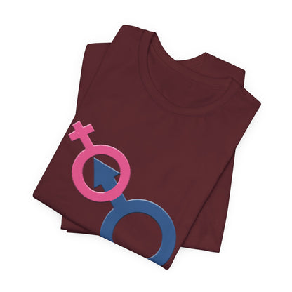 Man In Woman T-Shirt Short Sleeve