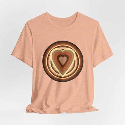 Beige Power Hearts T-Shirt Short Sleeve