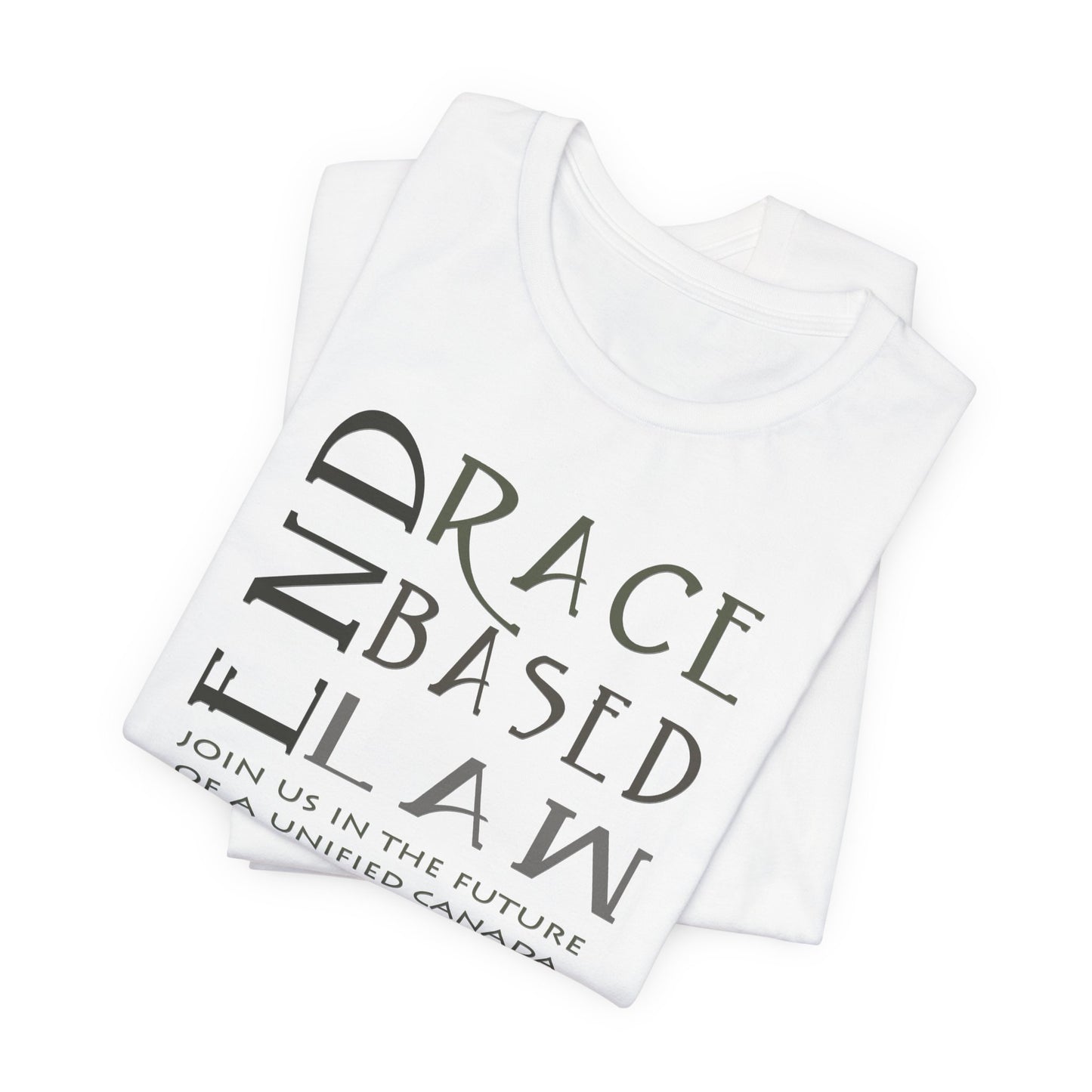 END RACE BASED LAW Canada Slim Grey T-Shirt Short Sleeve
