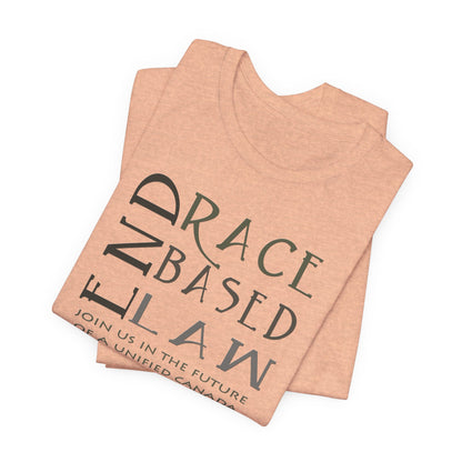 END RACE BASED LAW Canada Slim Grey T-Shirt Short Sleeve