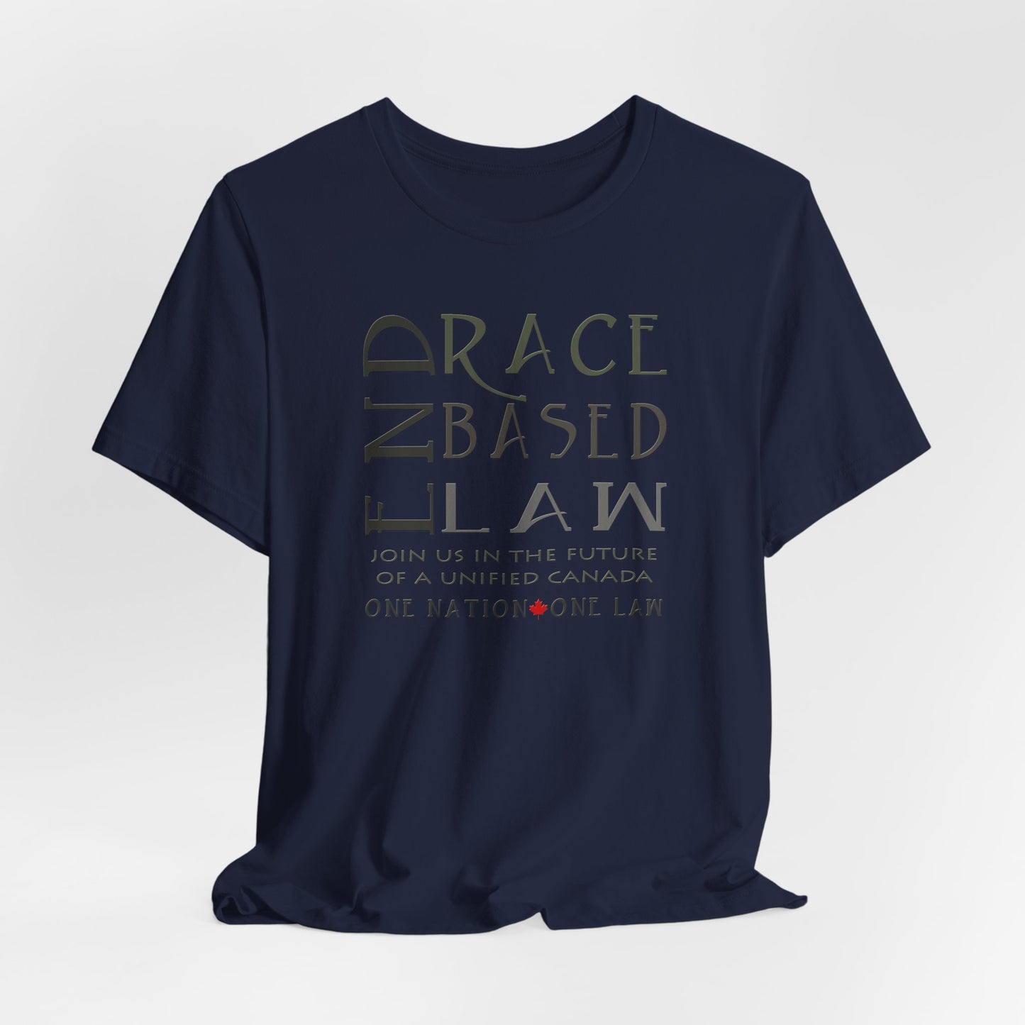 END RACE BASED LAW Canada Slim Grey T-Shirt Short Sleeve
