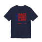 END RACE BASED LAW Canada Blue Red T-Shirt Short Sleeve