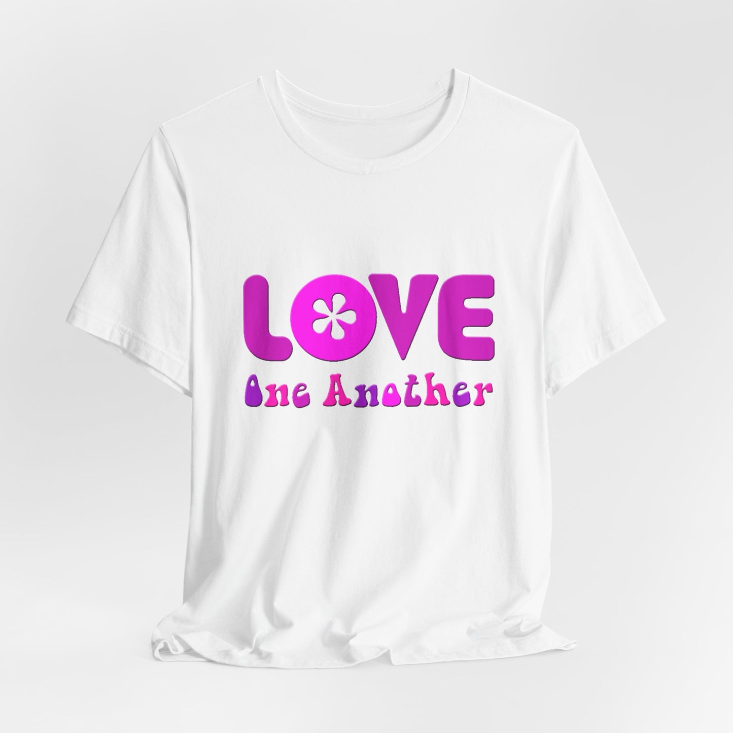 Love One Another Pink T-Shirt Short Sleeve
