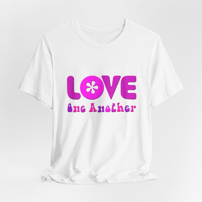 Love One Another Pink T-Shirt Short Sleeve