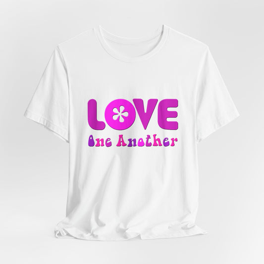 Love One Another Pink T-Shirt Short Sleeve