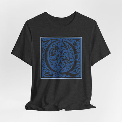 Q Scroll Blue T-Shirt Short Sleeve