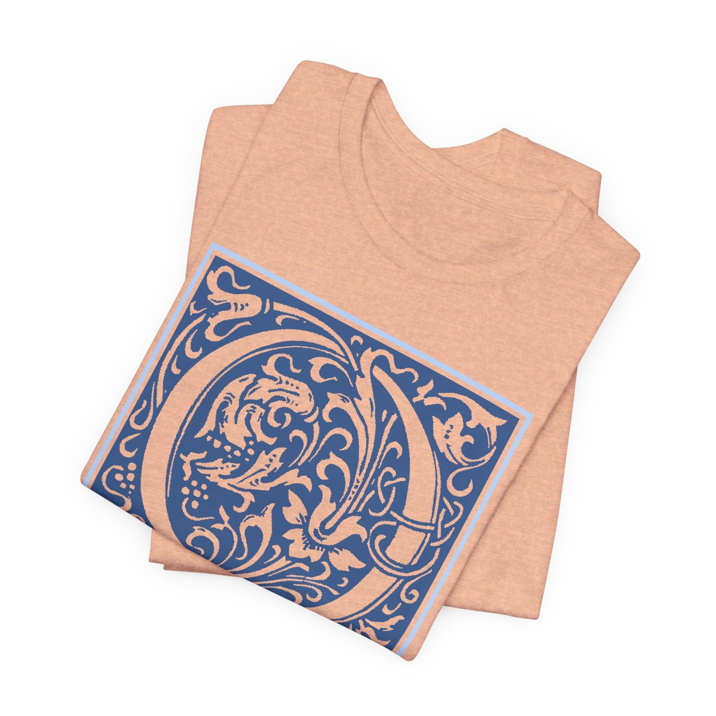 Q Scroll Blue T-Shirt Short Sleeve