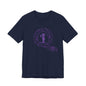 Q Purple Flower T-Shirt Short Sleeve