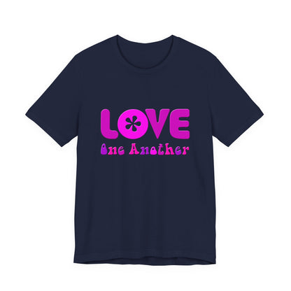 Love One Another Pink T-Shirt Short Sleeve