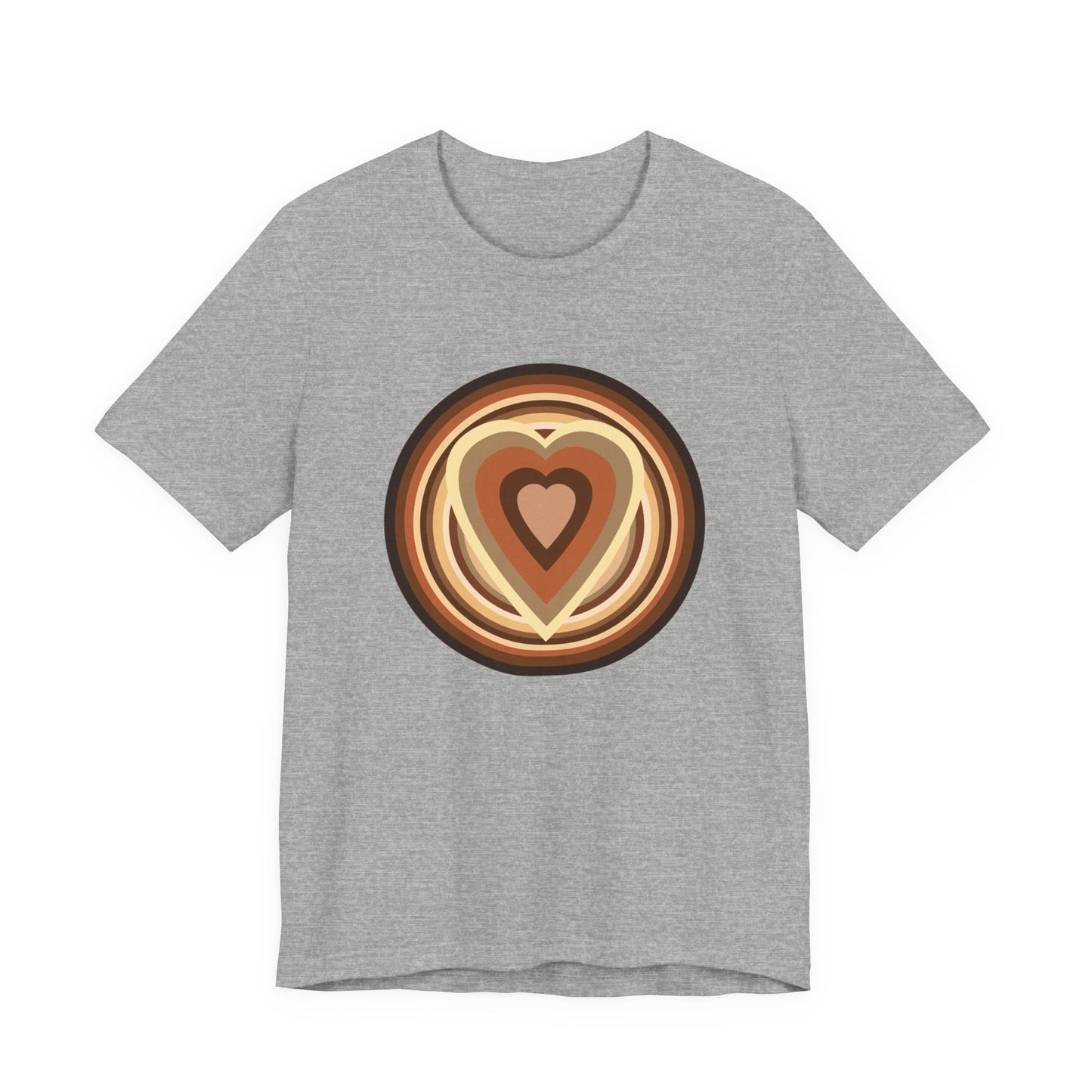 Beige Power Hearts T-Shirt Short Sleeve