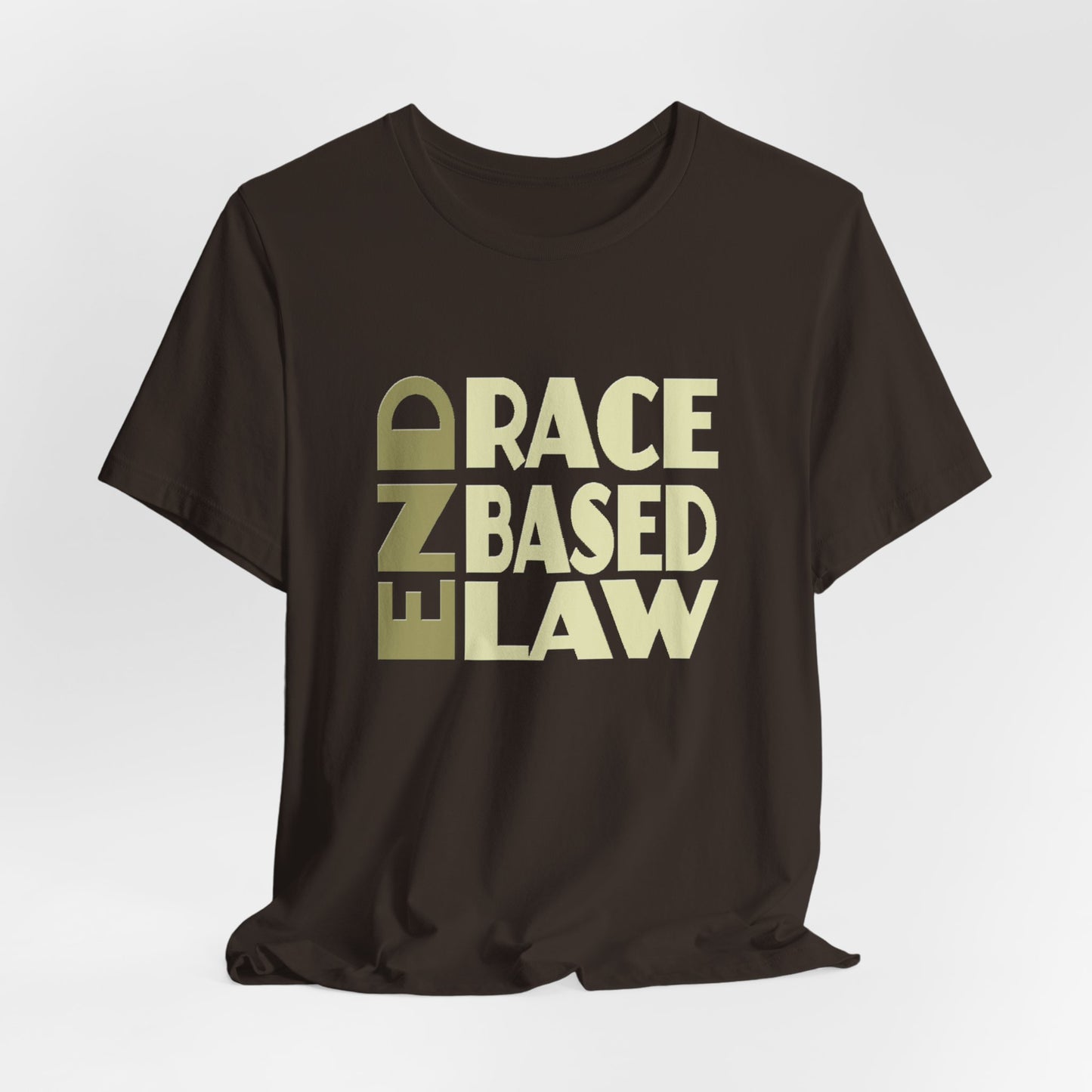 END RACE BASED LAW Beige T-Shirt Short Sleeve