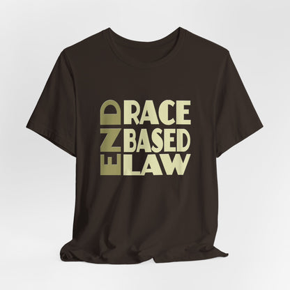 END RACE BASED LAW Beige T-Shirt Short Sleeve