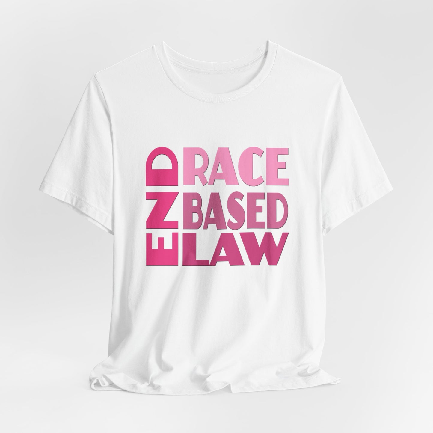 END RACE BASED LAW Pink T-Shirt Short Sleeve