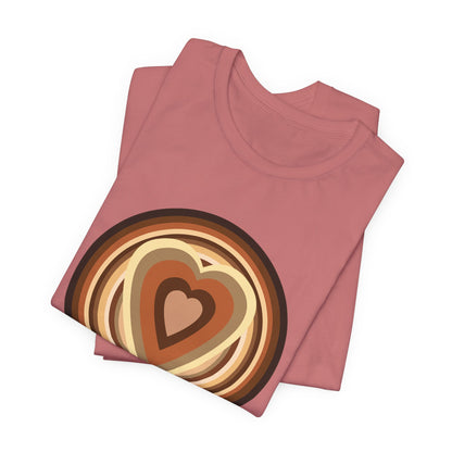 Beige Power Hearts T-Shirt Short Sleeve