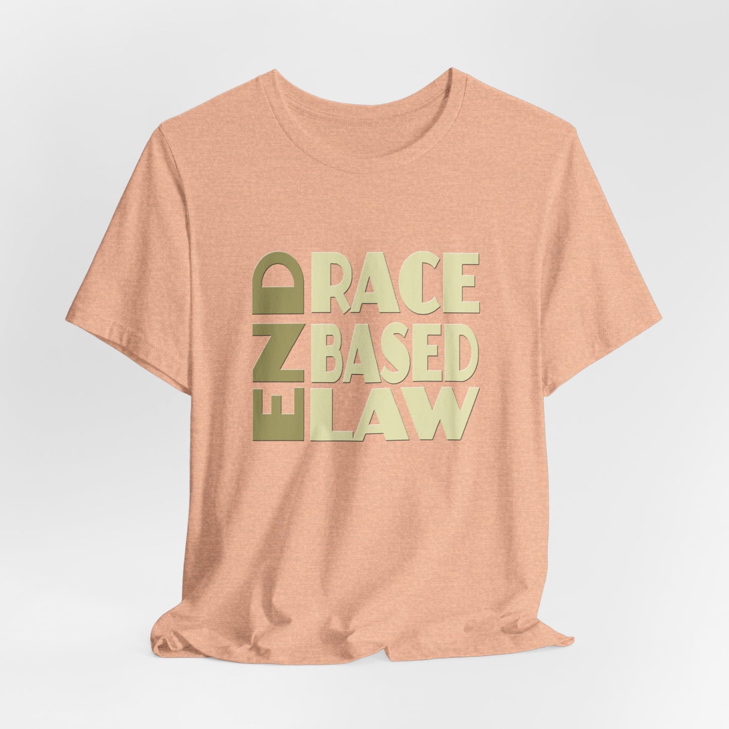 END RACE BASED LAW Beige T-Shirt Short Sleeve