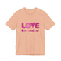 Love One Another T‑Shirt — Retro Pink Flower Peace Tee