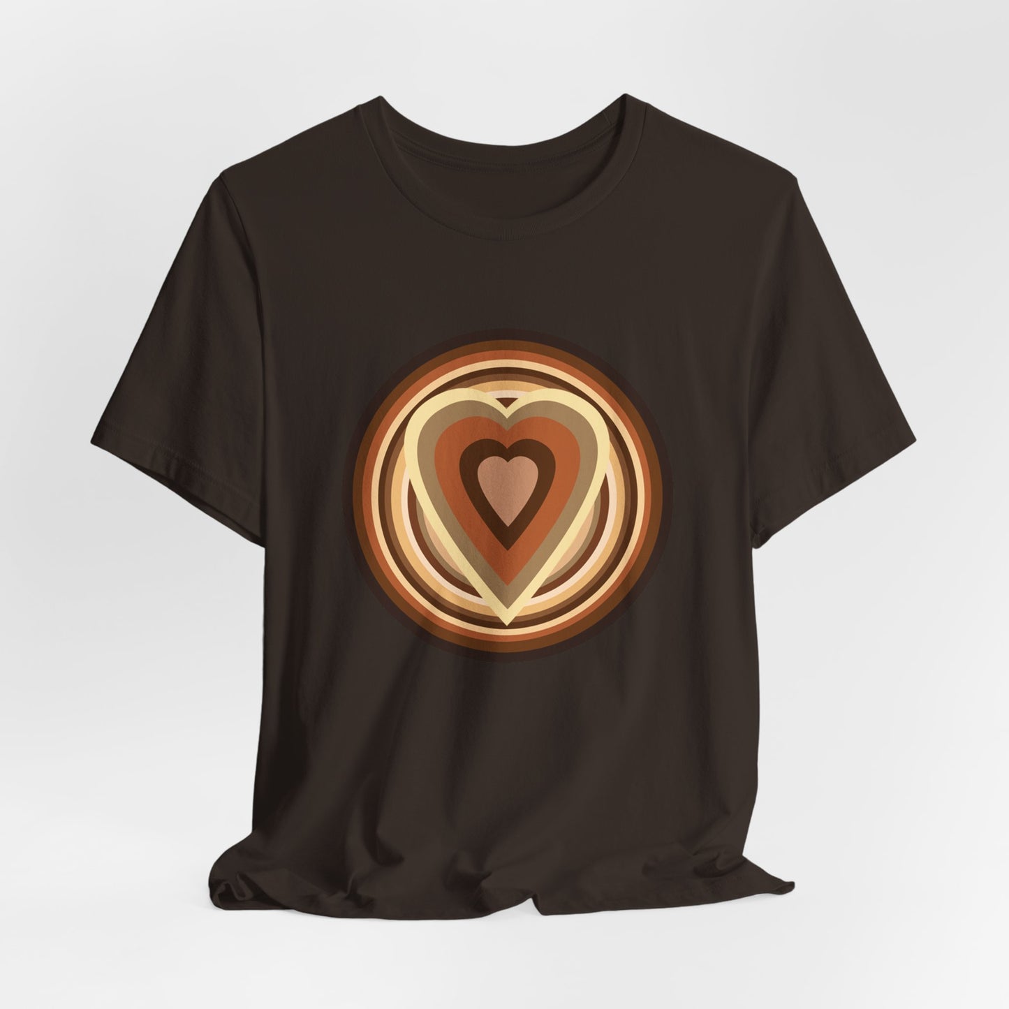 Beige Power Hearts T-Shirt Short Sleeve