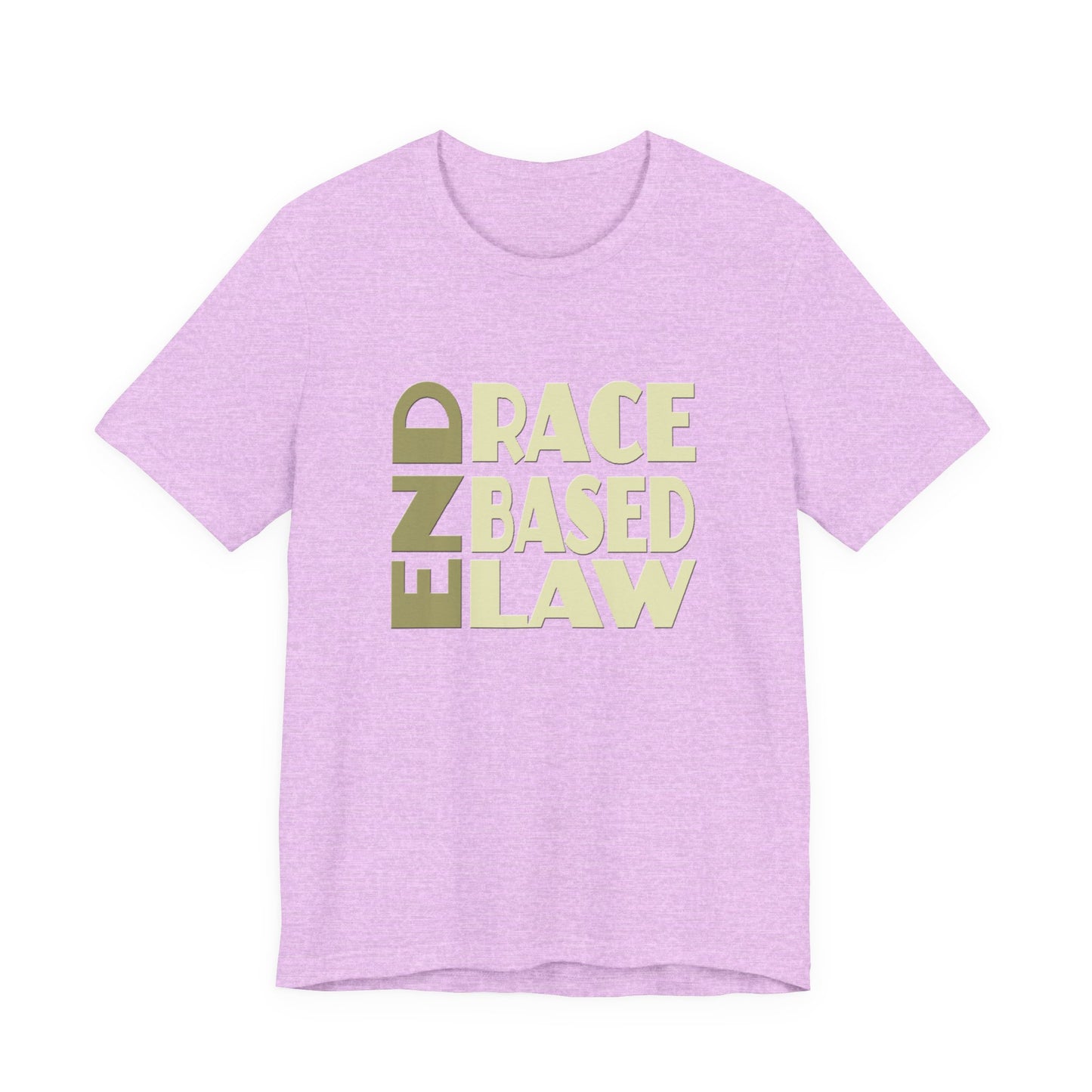 END RACE BASED LAW Beige T-Shirt Short Sleeve