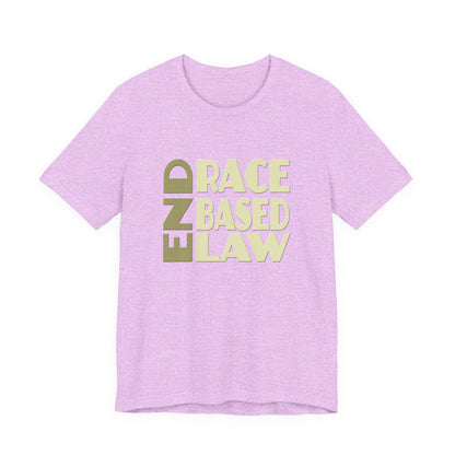 END RACE BASED LAW Beige T-Shirt Short Sleeve