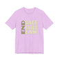 END RACE BASED LAW Beige T-Shirt Short Sleeve