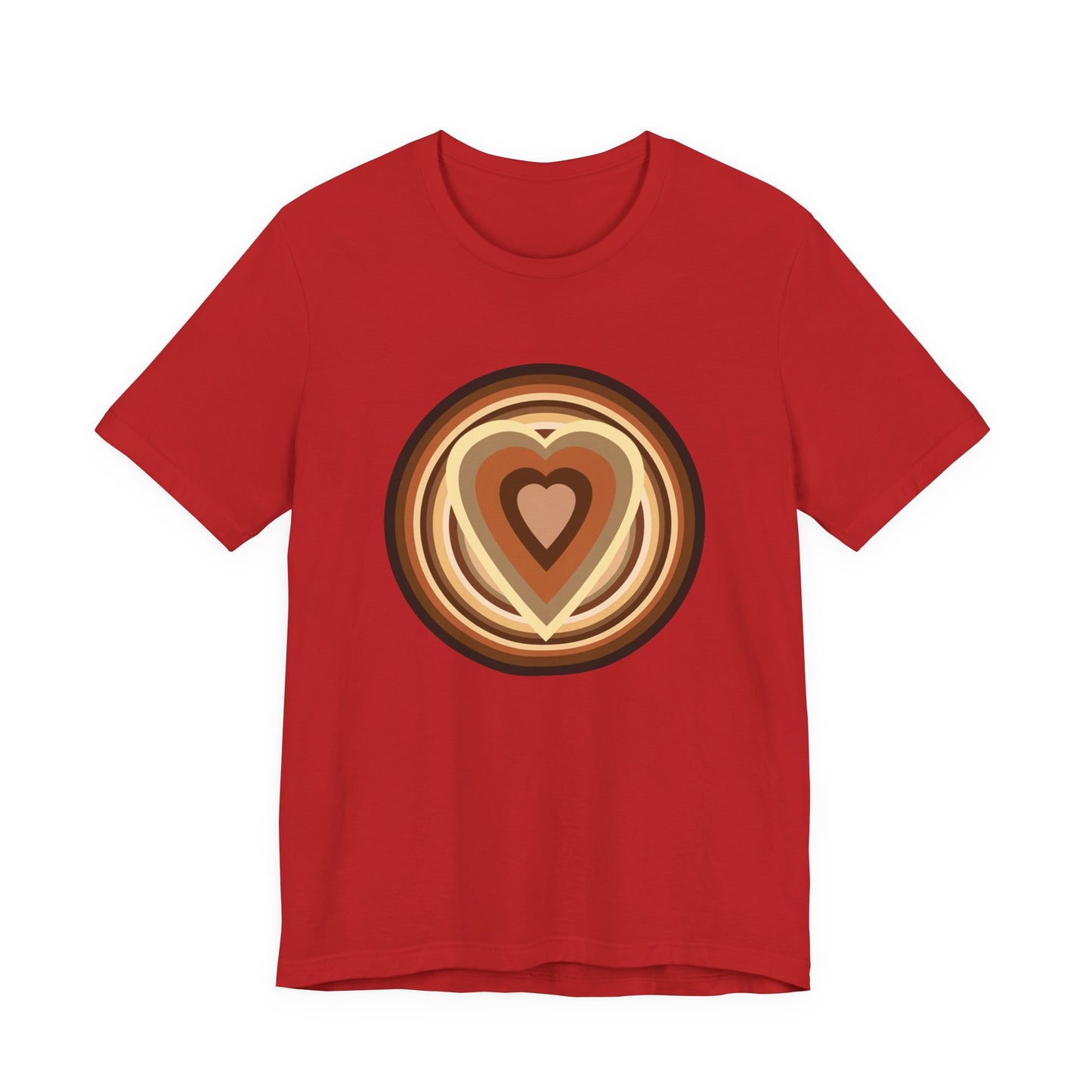 Beige Power Hearts T-Shirt Short Sleeve