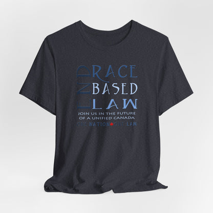 END RACE BASED LAW Canada Slim Blue T-Shirt Short Sleeve