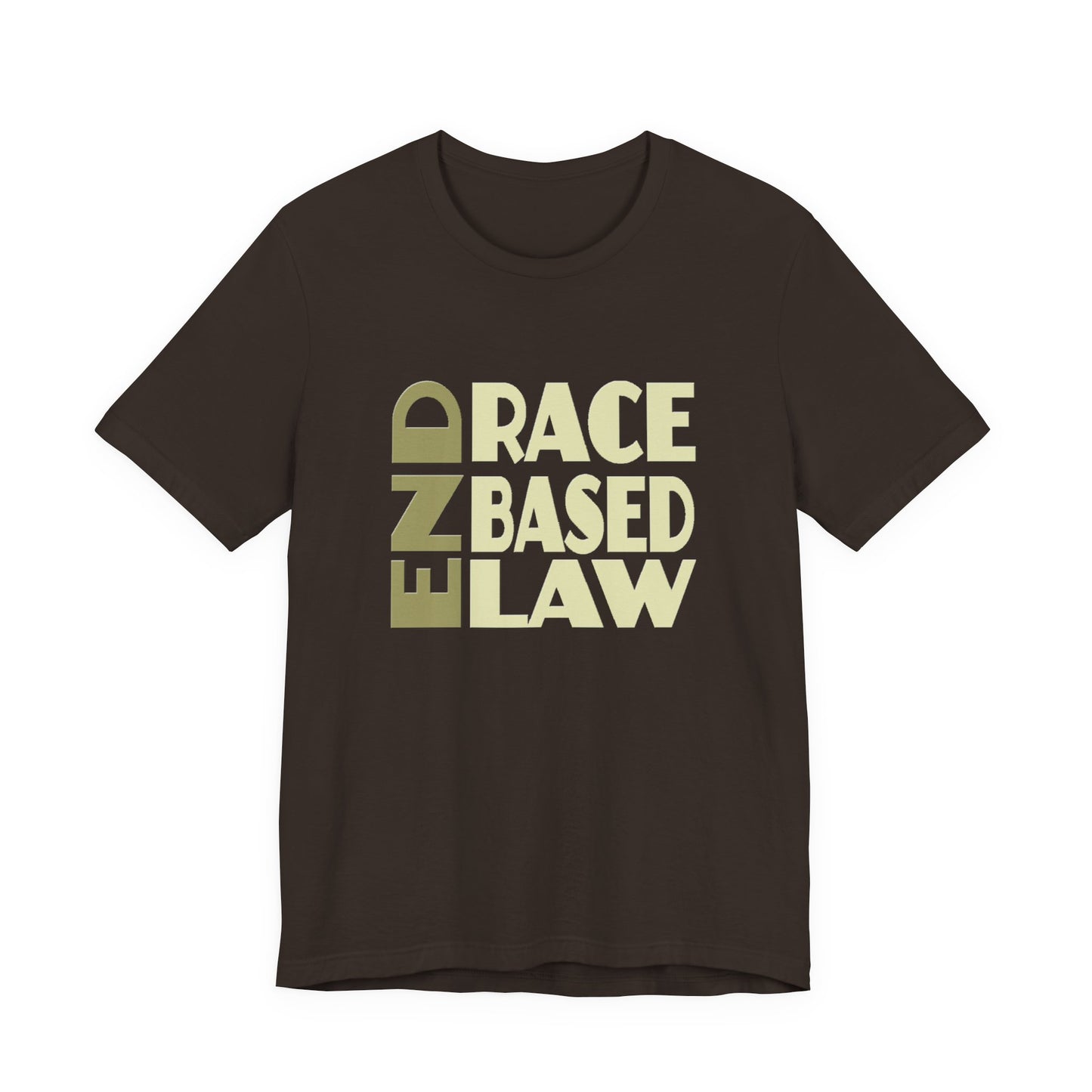 END RACE BASED LAW Beige T-Shirt Short Sleeve
