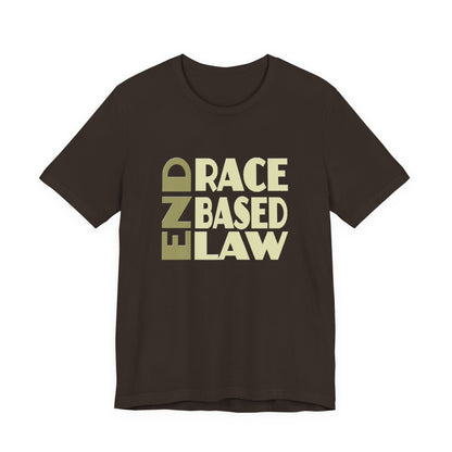 END RACE BASED LAW Beige T-Shirt Short Sleeve