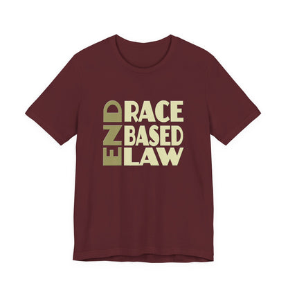 END RACE BASED LAW Beige T-Shirt Short Sleeve