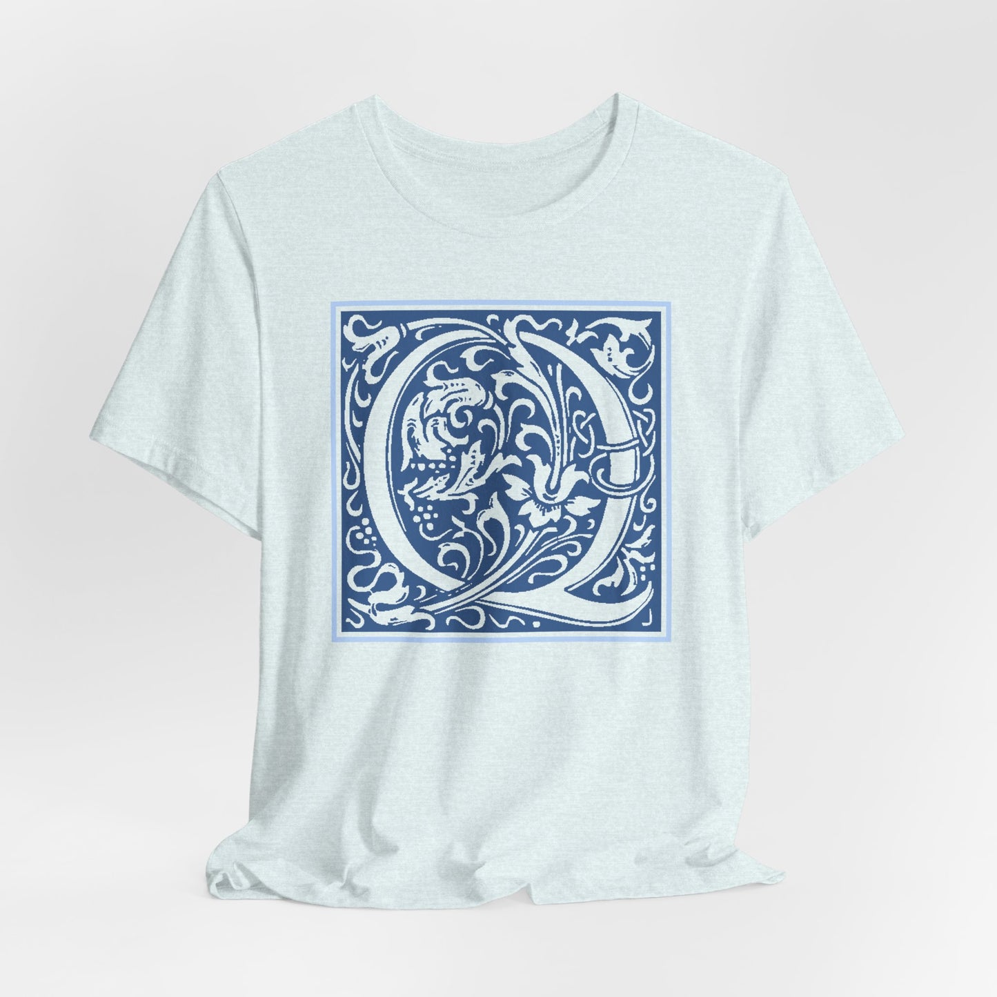 Q Scroll Blue T-Shirt Short Sleeve