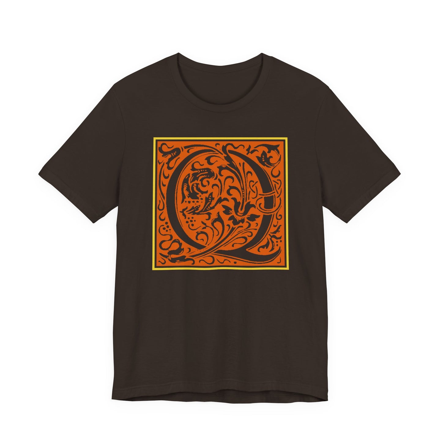Q Scroll Orange T-Shirt Short Sleeve