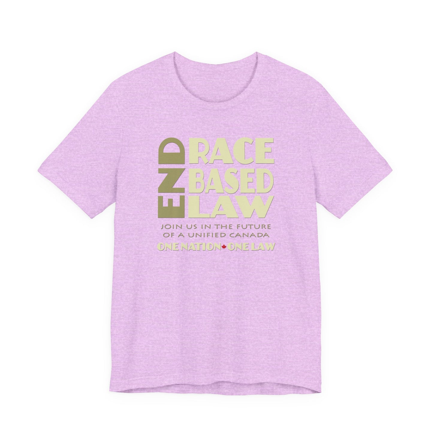 END RACE BASED LAW Canada Beige T-Shirt Short Sleeve