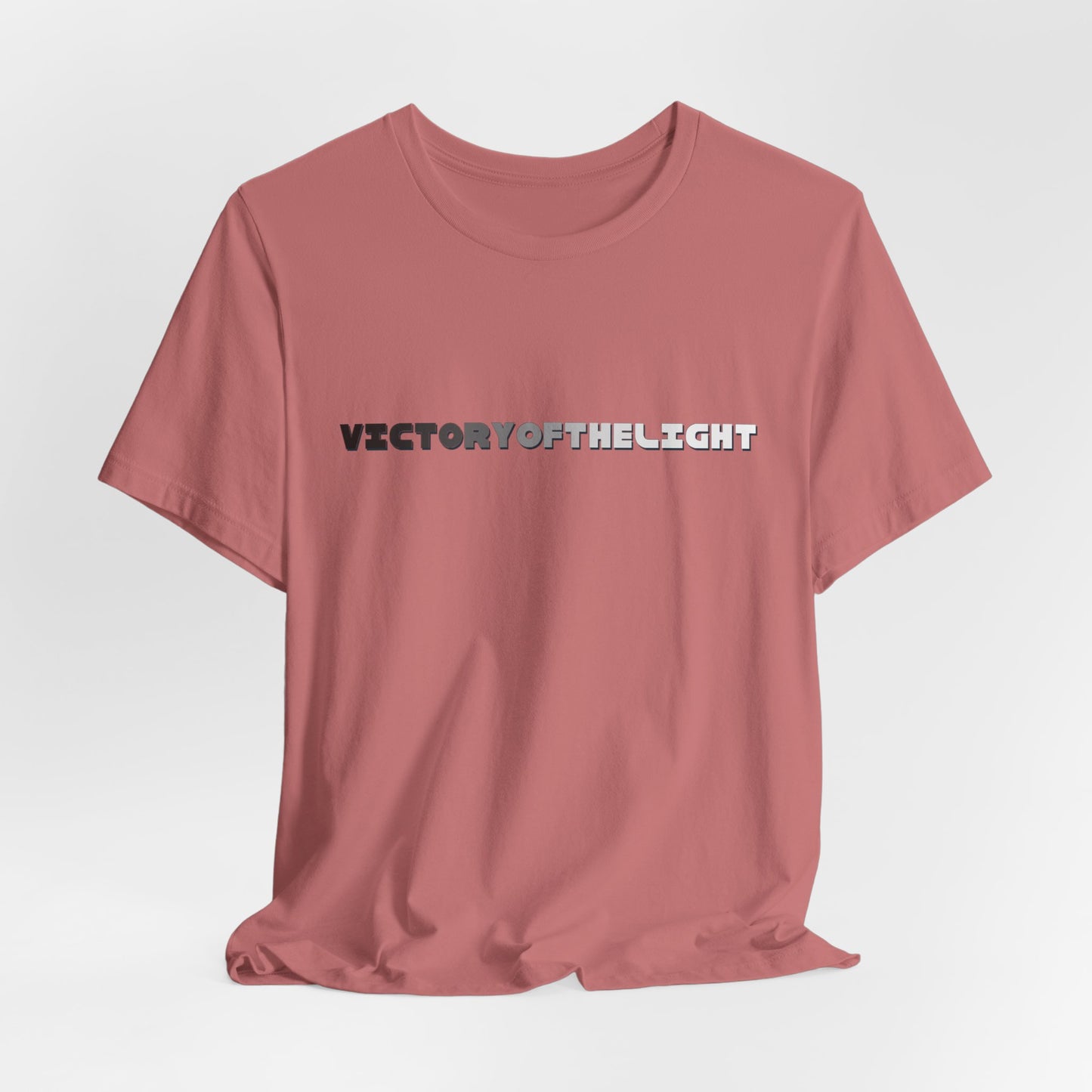 Victory Of The Light Grey Banner T-Shirt Short Sleeve